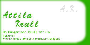 attila krull business card